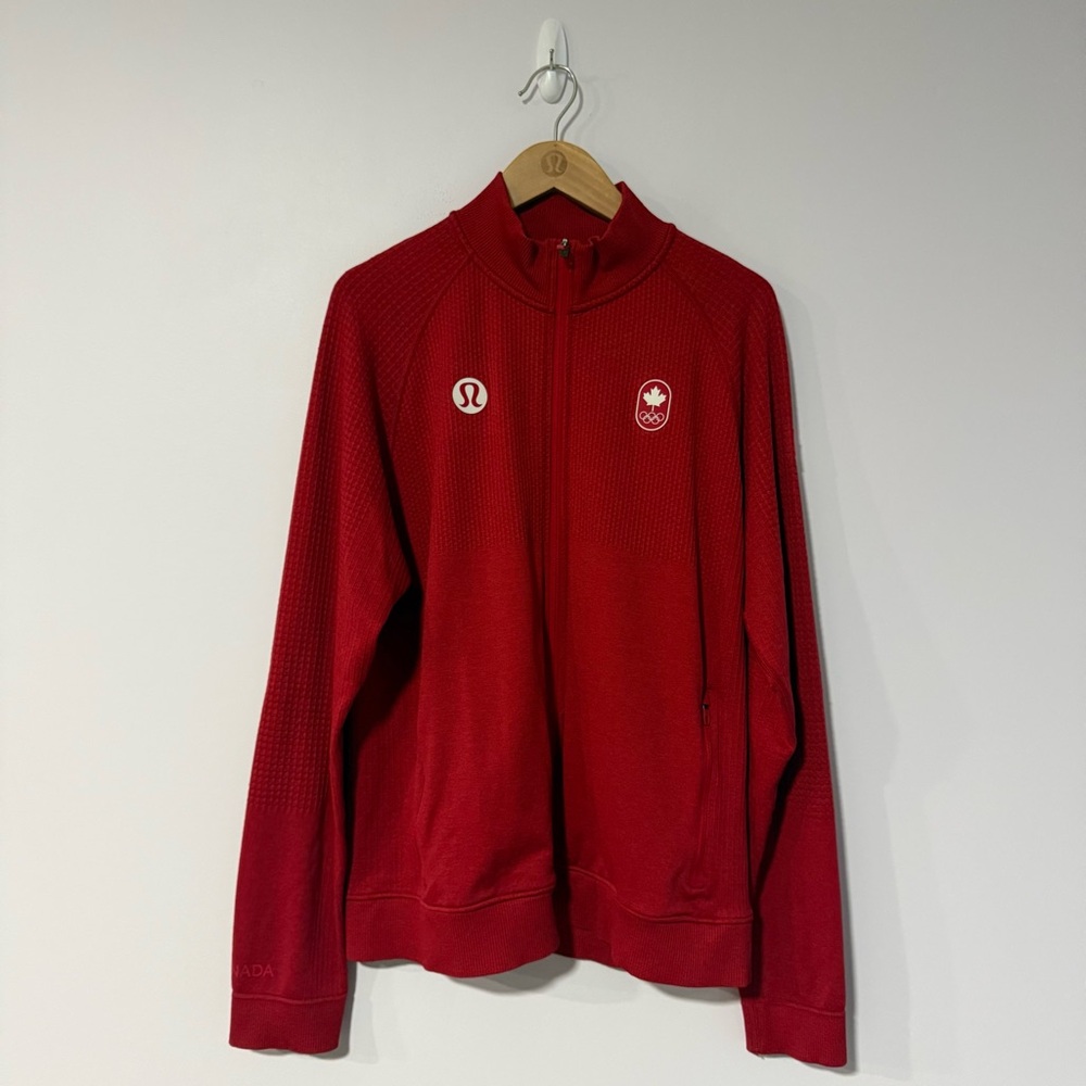 lululemon athletica Red Team Performance Zip-Up Jacket collectable rare find